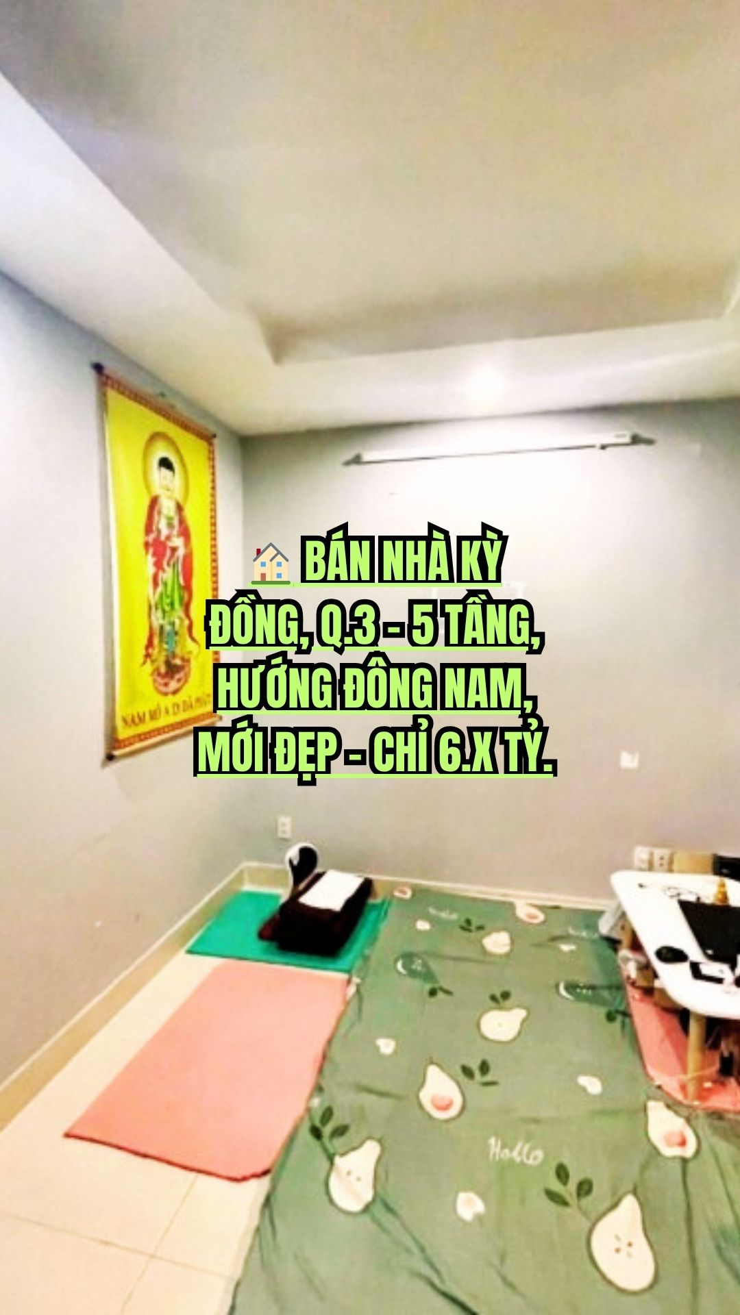 BÁN NHÀ KỲ ĐỒNG, Q.3, 5 TẦNG, HƯỚNG ĐÔNG NAM, NHÀ MỚI ĐẸP, GIÁ CHỈ 6.X TỶ